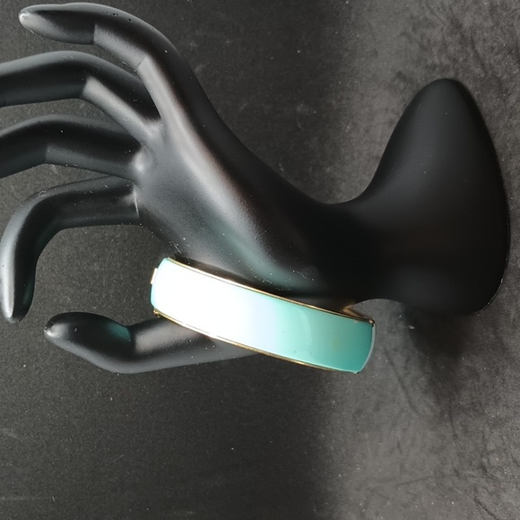 small vintage blue gold tone hinge bracelet - Picture 3 of 3